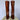 Frye Retro Swirl Stitching Tall Chunky High Heel Brown Leather Zippered Y2K Boots - Botablu