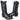 LARRY MAHAN Vintage Caiman Crocodile Black Cowboy Western Boots - Botablu