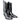 LARRY MAHAN Vintage Lizard Black Cowboy Boots - Botablu