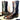 LUCCHESE Ostrich Exotic Leather Black Cherry Roper Cowboy Western Boots - Botablu