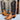 RALPH LAUREN X LUCCHESE Vintage Brown Leather Cowgirl Cowboy Western Boots - Botablu