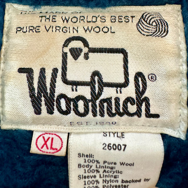 WOOLRICH Vintage Wool Sherpa Lined Button Down Winter Shirt Coat Jacket Shacket - Botablu