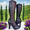 Frye Matilda Victorian Tall Knee High Cowgirl Western Boots