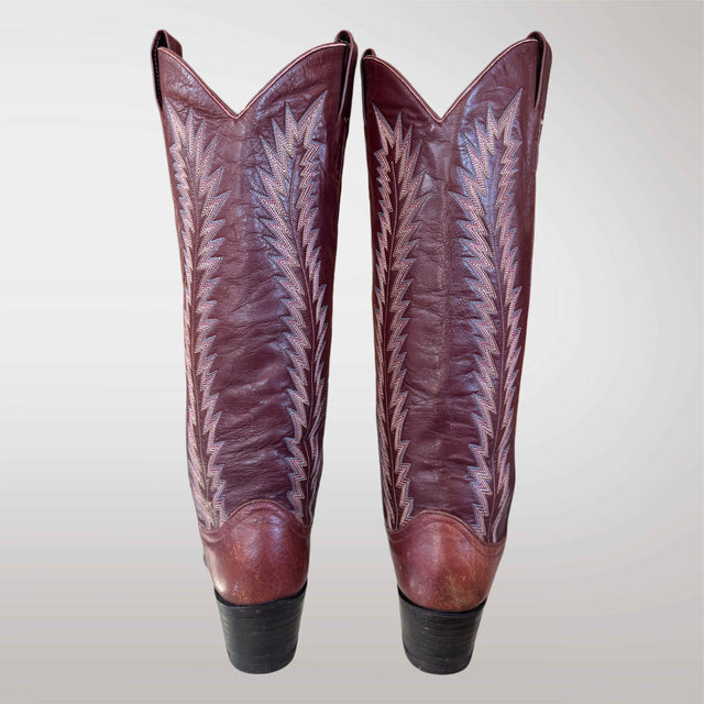 LARRY MAHAN Vintage Tall Cowboy Boots - Botablu