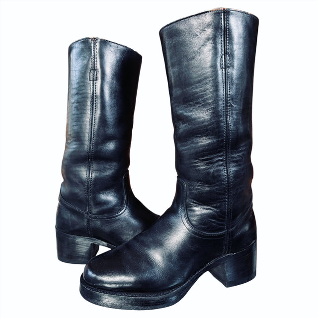 A.S.98 Boho Moto Biker Zip Ankle Bootie Boots - Botablu