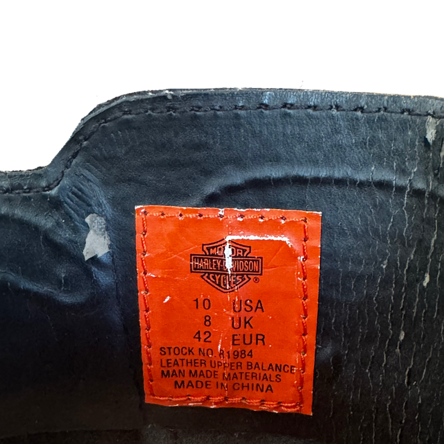 HARLEY-DAVIDSON Vintage Willie G Skull Tall Black Biker Boots - Botablu