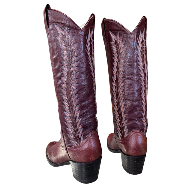 LARRY MAHAN Vintage Tall Cowboy Boots - Botablu