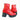 DESTROY Platform Vintage Y2K Zip Red Leather Ankle Boots