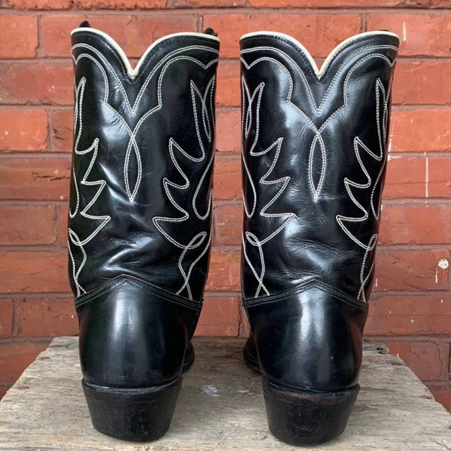 ACME Vintage 1950’s Black Cowboy Western Boots - Botablu