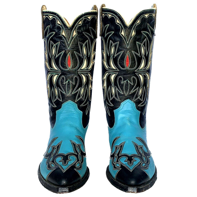 ACME Vintage 1950’s Blue Black Cowboy Western Boots - Botablu