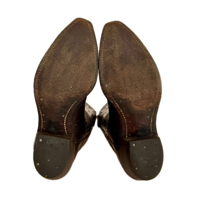 ACME Vintage Thunderbird Brown Red Cowgirl Cowboy Boots - Botablu