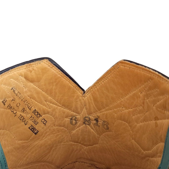 AUSTIN HALL BOOT CO. Vintage Handmade Eagle Mule Ear Men’s Cowboy Boots - Botablu