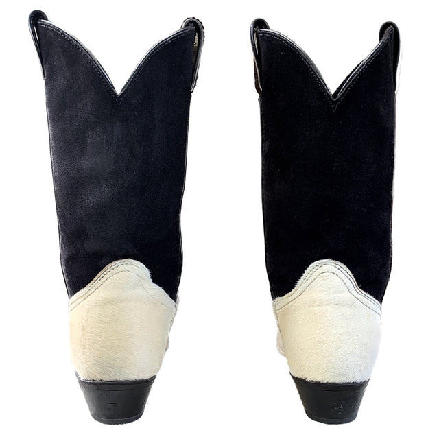 CODE WEST DAN POST Vintage Pony Cowhide Calf Hair On Cowgirl Western Boots - Botablu