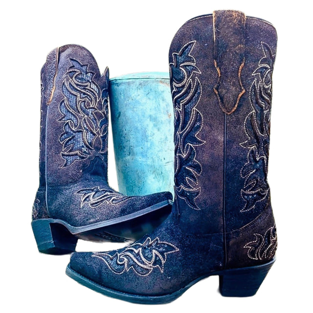 CORRAL Sequin Glitter Black Cowboy Boots - Botablu