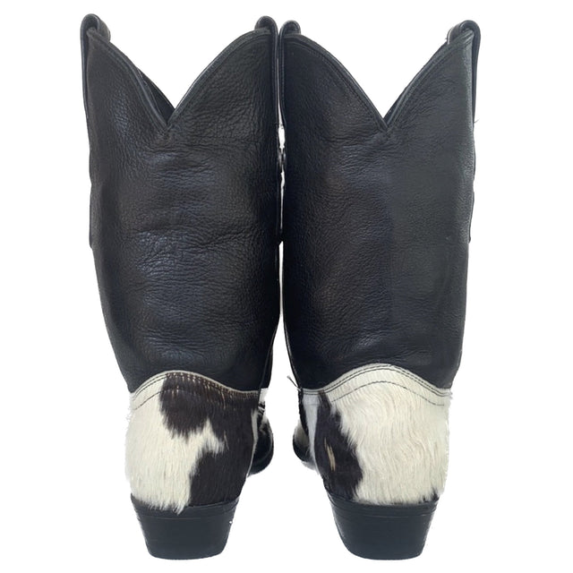 DAN POST Pony Cowhide Calf Hair On Cow Print Leather Cowgirl Cowboy Western Boot - Botablu