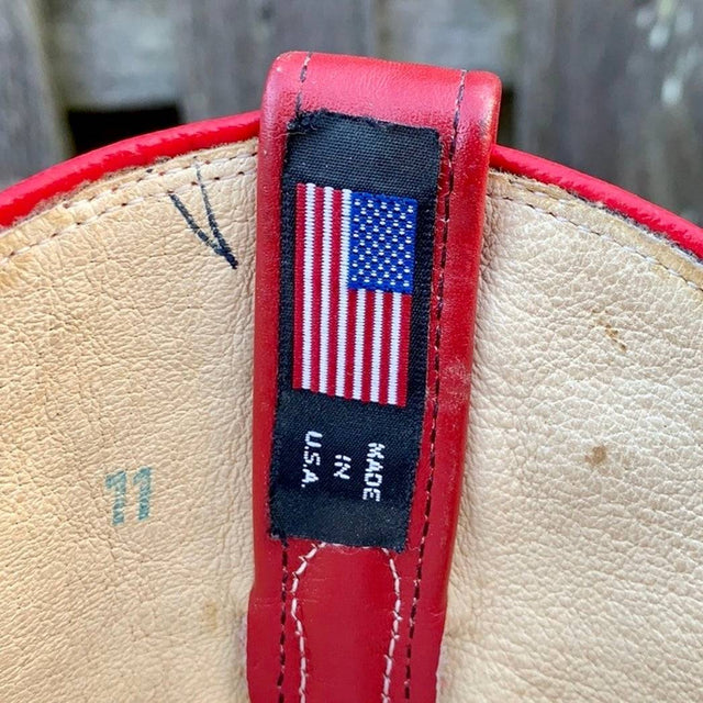 DAN POST Vintage Red Snakeskin Python Tall Knee High Cowgirl Cowboy Western Boots - Botablu