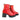 DESTROY Platform Vintage Y2K Zip Red Leather Ankle Boots - Botablu