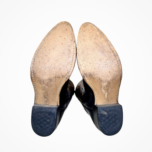 DINGO ACME Vintage Eagle Black Cowboy Boots - Botablu