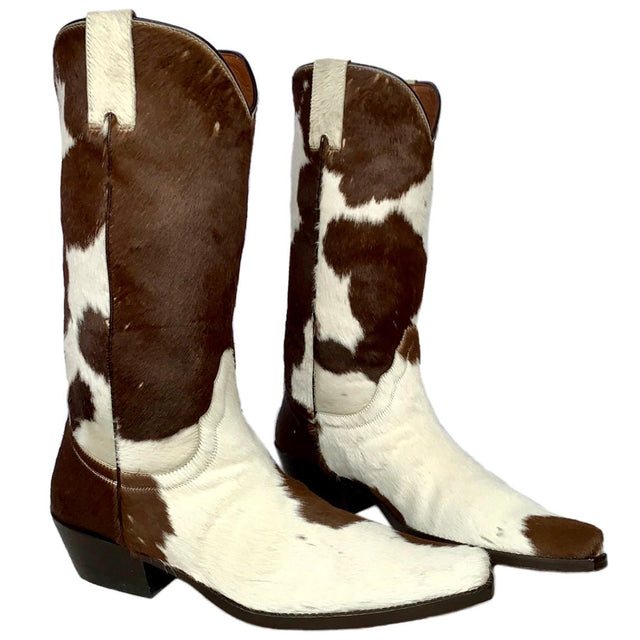 DONALD J. PLINER Western Couture Collection Italian Hair On Cowhide Pony Leather Cowboy Western Boots - Botablu