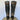 FREEBIRD BY STEVEN Clive Black Brown Strappy Buckle Tall Knee High Boho Boots - Botablu
