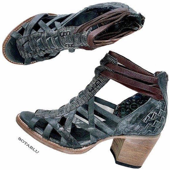 FREEBIRD BY STEVEN Freebird Penny Blue Brown Strappy Gladiator Sandals Size 8 - Botablu