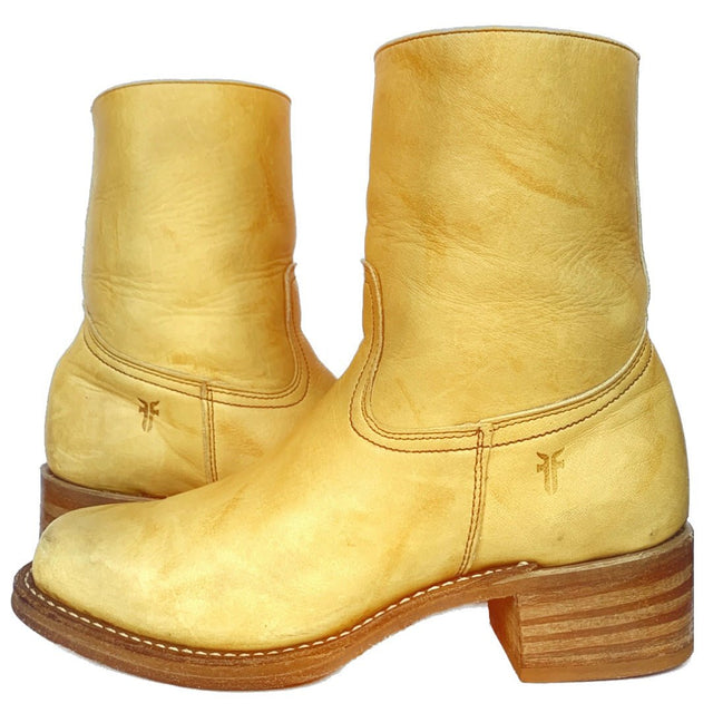 FRYE Banana Campus Zippered Short Ankle Bootie Boots - Botablu