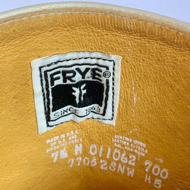 FRYE Campus 14L White Leather Tall Western Motorcycle Boots - Botablu