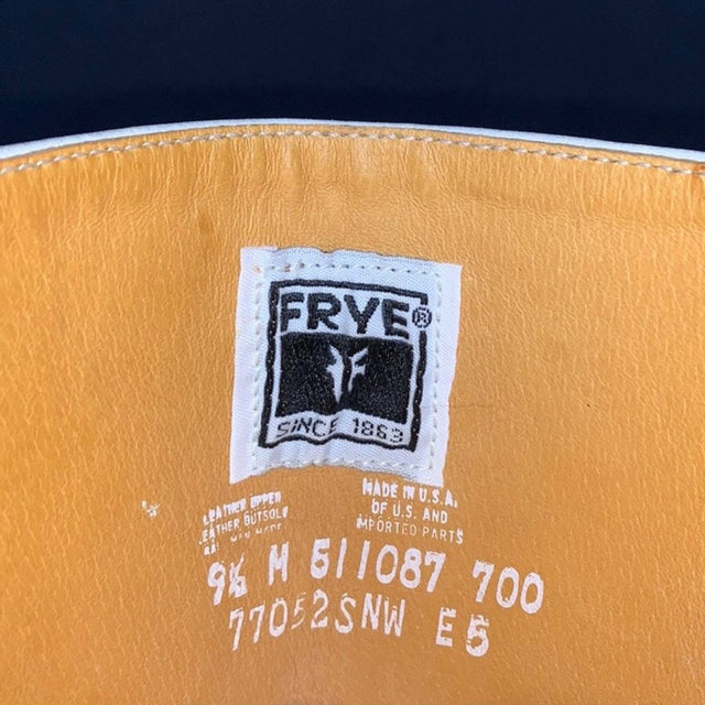 FRYE Campus 14L White Leather Tall Western Motorcycle Boots - Botablu