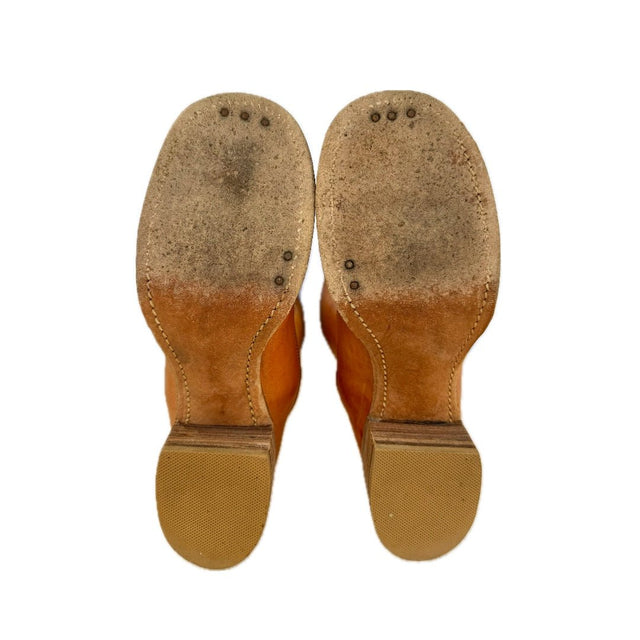 FRYE Campus Lace Up True Vintage Black Label Tall Knee High Sunrise Leather Boots - Botablu