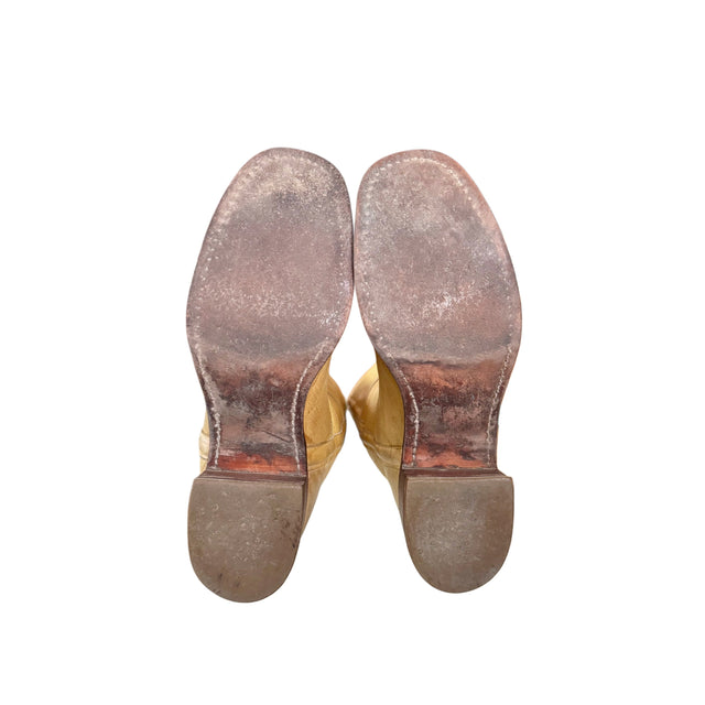 FRYE Campus Stitching Horse Banana Western Boots - Botablu