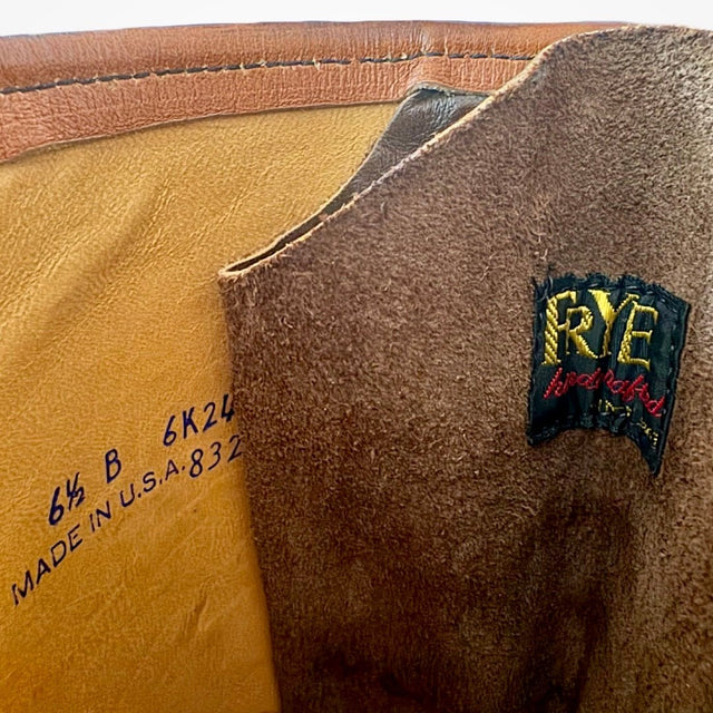 FRYE Campus True Vintage Black Label Lace Up Brown Knee High Boots - Botablu