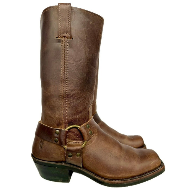 FRYE Harness 12R Brown Biker Moto Motorcycle Boots - Botablu