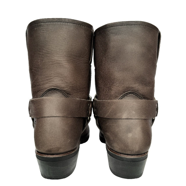 FRYE Harness 8R Smoke Gray Biker Moto Motorcycle Short Ankle Bootie Boots - Botablu