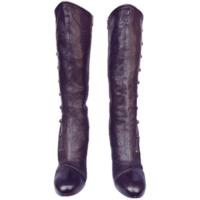 Frye Matilda Victorian Tall Knee High Cowgirl Western Boots - Botablu