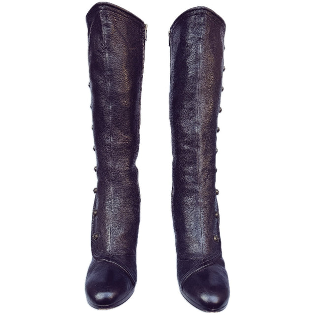 Frye Matilda Victorian Tall Knee High Cowgirl Western Boots - Botablu