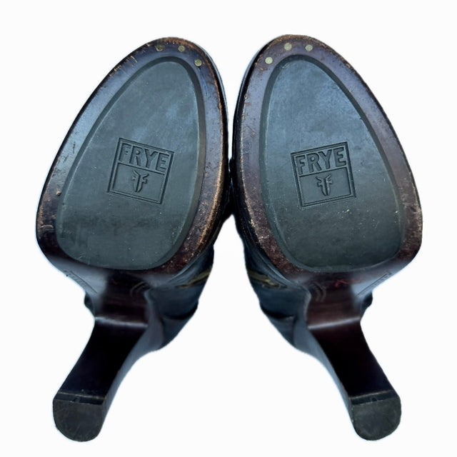 Frye Matilda Victorian Tall Knee High Cowgirl Western Boots - Botablu