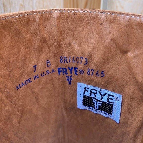 FRYE New Vintage Tall Knee High Brown Leather Boho Cowgirl Western Boots - Botablu