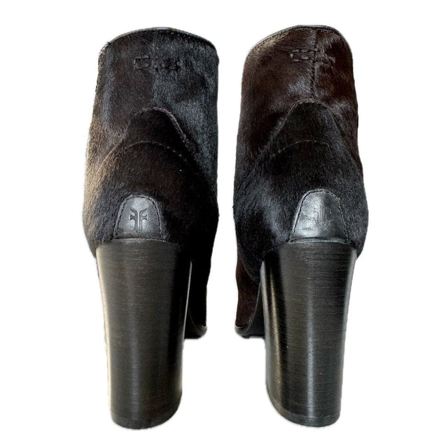 FRYE Parker Short Calf Hair On Black Ankle Bootie Boots - Botablu