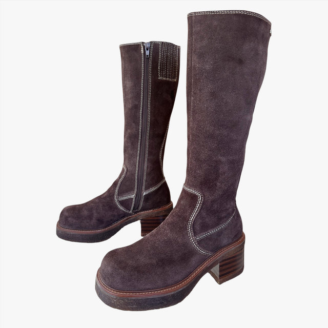 FRYE Rebel Zip Platform Vintage Y2K Tall Boots - Botablu