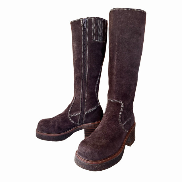 FRYE Rebel Zip Platform Vintage Y2K Tall Boots - Botablu