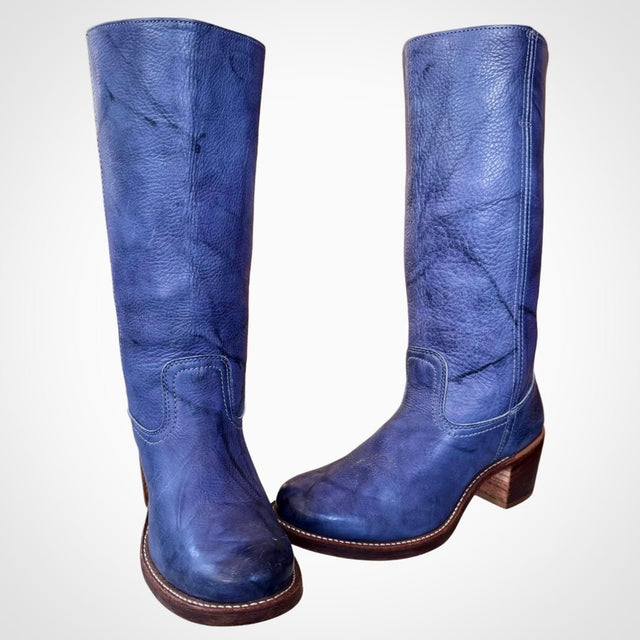FRYE Sabrina Campus Blue Sapphire Boots - Botablu