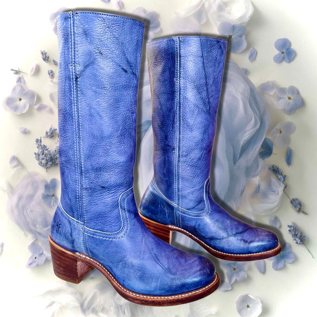 FRYE Sabrina Campus Blue Sapphire Boots - Botablu