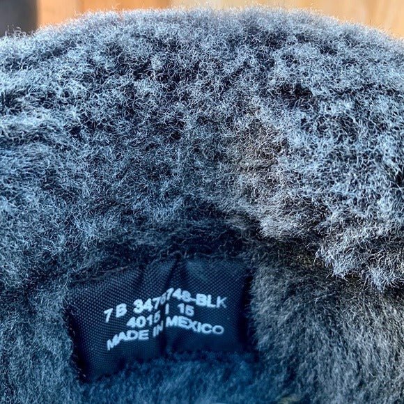 FRYE Shearling Lined Tall Black Leather Fall Winter Boots - Botablu