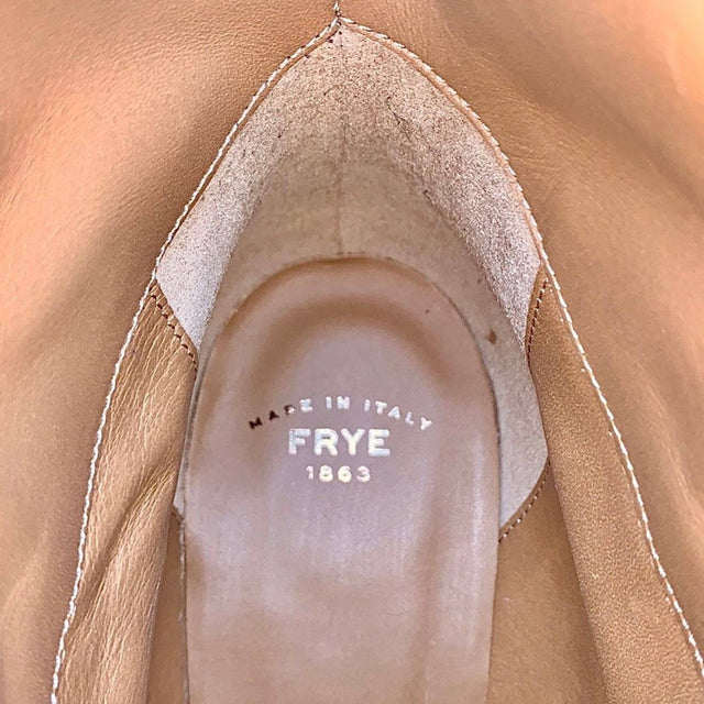 FRYE Tooled Leather Brown Ankle Bootie Boots, Made in Italy - Botablu