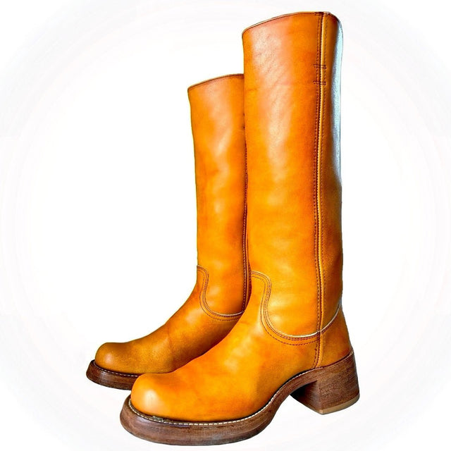 FRYE True Vintage Black Label Campus Knee High Western Boots - Botablu