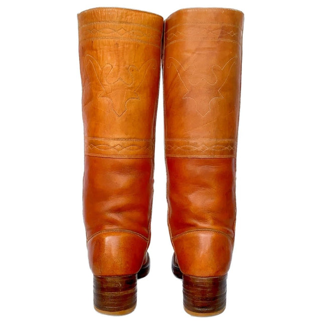 FRYE True Vintage Black Label Campus Stitching Horse Tall Knee High Boots - Botablu