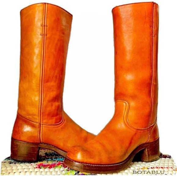 FRYE True Vintage Black Label Campus Sunrise Tall Western Boots - Botablu