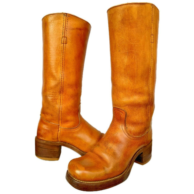 FRYE True Vintage Black Label Campus Sunrise Tall Western Boots - Botablu