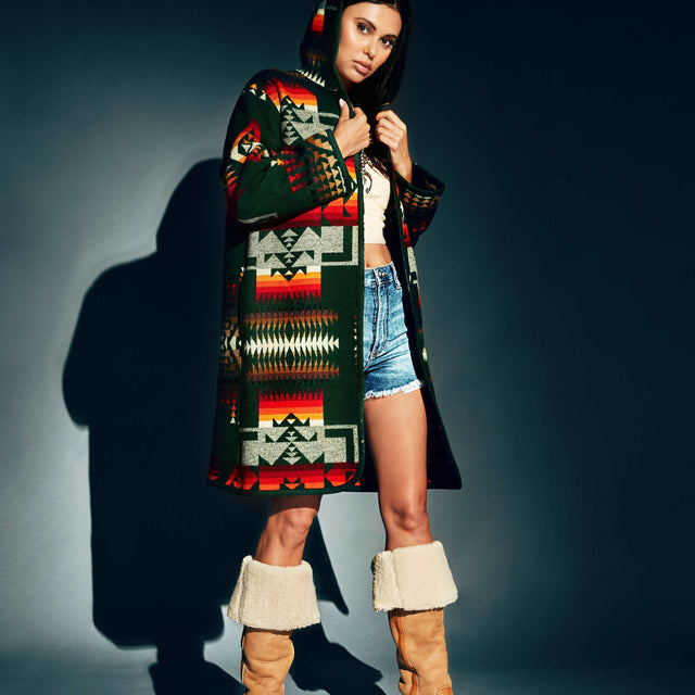 FRYE True Vintage Black Label Shearling Lined Tall Over the Knee Fold Down Boots - Botablu