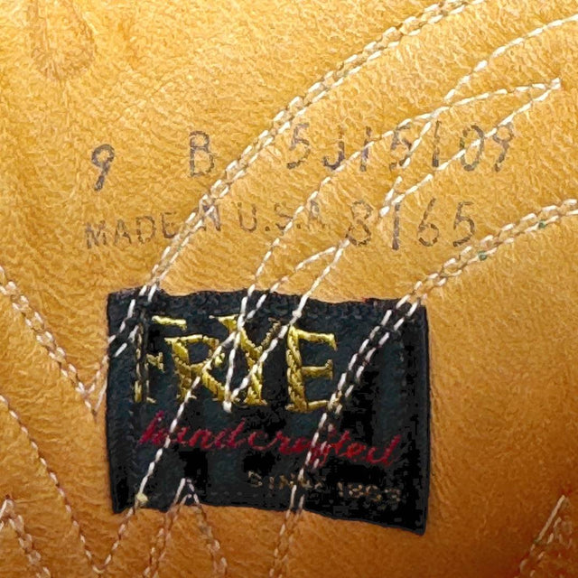 FRYE True Vintage Black Label Stitching Square Toe Cowboy Cowgirl Western Campus Boots - Botablu